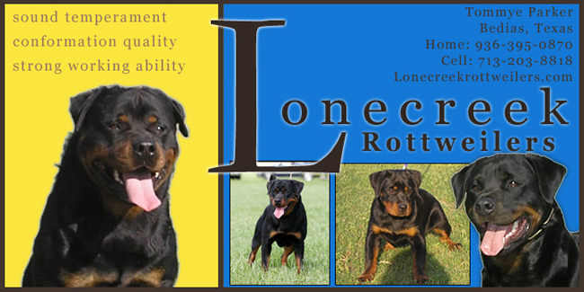 Lonecreek German Rottweiler Breeder